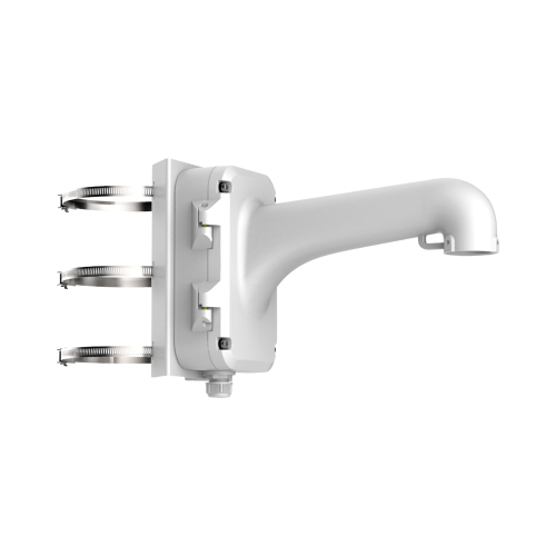 HIKVISION DS-1604ZJ-POLE Montaje de Poste para Domos Hikvision, Color Blanco, Uso en Exterior