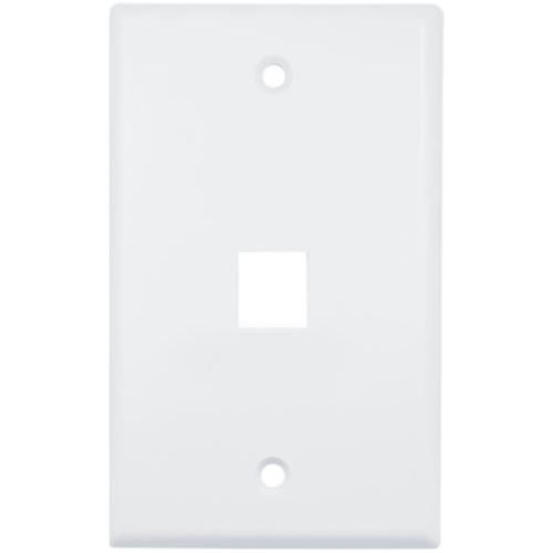 HIKVISION DS-1FPA1-A Placa de Pared (Face Plate), 1 Puerto, Color Blanco, Caja con 20 Piezas, ABS
