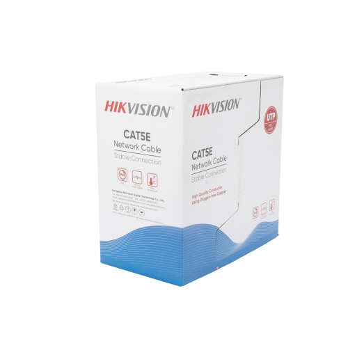 HIKVISION DS-1LN5E-SB BOBINA DE CABLE UTP 305 METROS, CAT5E (24 AWG), COLOR AZUL, PVC (CM), USO EN INTERIOR, 100% COBRE, APLICACIONES DE CCTV Y REDES DE DATOS, DS-1LN5E-SB
