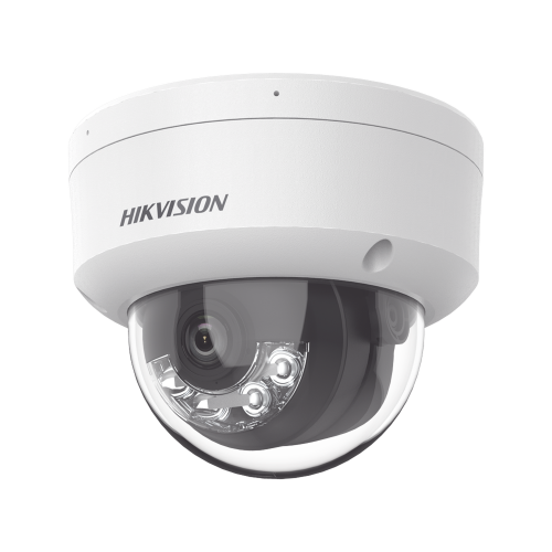 HIKVISION DS-2CD1123G2-LIU [Dual Light] Domo IP 2 Megapixel, Lente 2.8 mm, 30 mts IR + Luz Blanca, Micrófono Integrado, Antivandálico IK08, ACUSENSE Lite, Exterior IP67, H.265+/H.264+, PoE, ONVIF (Profile S/T)
