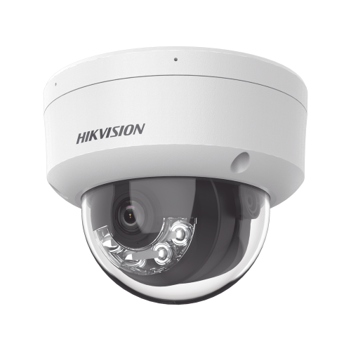 HIKVISION DS-2CD1163G2-LIU [Dual Light] Domo IP 6 Megapixel, Lente 2.8 mm, 30 mts IR + 30 mts Luz Blanca, Micrófono Integrado, ACUSENSE Lite, Exterior IP67, H.265, PoE, ONVIF