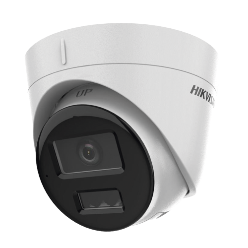 HIKVISION DS-2CD1343G2-LIUF [Dual Light] Turret IP 4 Megapixel, Lente 2.8 mm, 30 mts IR + 30 mts Luz Blanca, Micrófono Integrado, ACUSENSE Lite, Exterior IP67, H.265, PoE, ONVIF, Micro SD