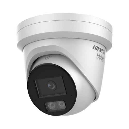HIKVISION DS-2CD2387G3-LI2UY [Dual Light + ColorVu 3.0 + HikAI] Turret IP 8 Megapixel, Lente 2.8 mm, 30 mts IR + Luz Blanca, 2 Microfonos Integrados, Exterior IP67, WDR 130 dB, ACUSENSE 3.0, Metal, NEMA 4X, ACUSEARCH