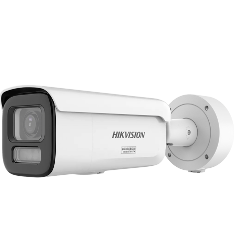 HIKVISION DS-2CD2647G3-LIZSY [Dual Light + ColorVu 3.0 + HikAI] Bala IP 4 Megapixel, Lente Mot. 2.8 a 12 mm, 60 mts IR + Luz Blanca, Exterior IP67, WDR 130 dB, ACUSENSE 3.0, Microfono Integrado, Metal, NEMA 4X, ACUSEARCH