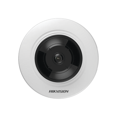 HIKVISION DS-2CD2955G0-ISU Mini Fisheye IP 5 Megapixel, Panorámica 180° – 360°, Microfono Integrado, 8 mts IR, Uso en Interior, PoE, Múltiples Vistas por iVMS-4200, Alarmas I/O, Micro SD