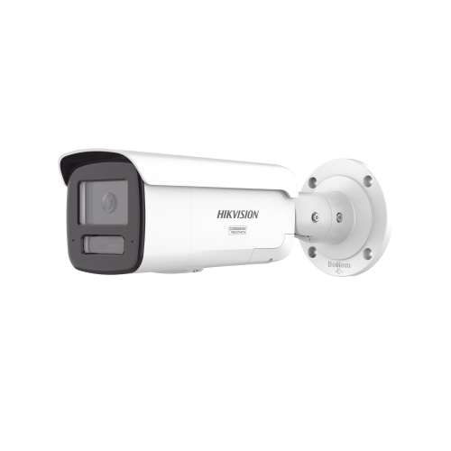HIKVISION DS-2CD2T47G3-LIY [Dual Light + ColorVu 3.0 + HikAI] Bala IP 4 Megapixel, Lente 4 mm, 60 mts IR + Luz Blanca, Exterior IP67, WDR 130 dB, ACUSENSE 3.0, Metal, NEMA 4X, ACUSEARCH