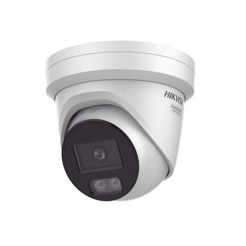 HIKVISION DS-2CD3347G3-LISU Turret IP 4 Megapixel, Imagen a color 24/7, Lente 4 mm, Luz Blanca 40 mts, Exterior IP67, Micrófono Integrado, WDR 120 dB, Audio y Alarma, Onvif, MicroSD