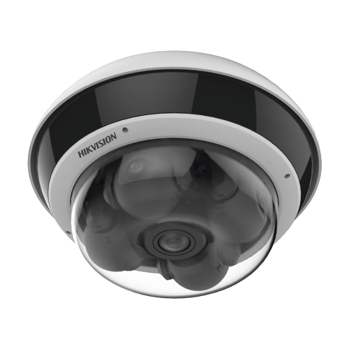 HIKVISION DS-2CD6D55G2-IZHS PanoVu Series, Vista Panorámica 360º, 4 Lentes Mot. 2.8 a 8 mm (5 Megapixel por Lente) + 1 Vista Fisheye (2 Megapixel), 22 Megapixel en Total, DARKFIGHTER, ACUSENSE, Exterior IP67, IK10, NEMA 4X, PoE+, 30 mts IR, Mic