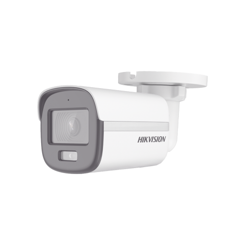 HIKVISION DS-2CE10DF0T-LFS [Dual Light + ColorVu] Bala TURBOHD 2 Megapixel (1080p), Lente 2.8 mm, 20 mts IR + 20 mts Luz Blanca, Gran Angular 105°, Exterior IP67, Micrófono Integrado, dWDR, 4 Tecnologías
