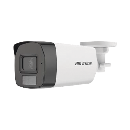 HIKVISION DS-2CE17K0T-LFS [Dual Light + ColorVu] Bala TURBOHD 3K (5 Megapixel), Lente 2.8 mm, 40 mts IR + 40 mts Luz Blanca, Gran Angular 104.5°, Exterior IP67, Micrófono Integrado, dWDR, 4 Tecnologías