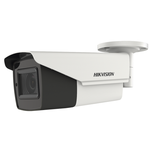 HIKVISION DS-2CE19U1T-AIT3ZF Bala TURBOHD 4K (8 Megapixeles), Lente Mot. 2.7 a 13.5 mm, IR EXIR Inteligente 80 mts, Exterior IP67, Soporta 12 Vcc & 24 VCA, dWDR