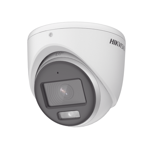 HIKVISION DS-2CE70KF0T-MFS [ColorVu] Turret TURBOHD 3K (5 Megapixel), Micrófono Integrado, Lente 2.8 mm, Imagen a Color 24/7, 20 mts Luz Blanca, Exterior IP67, dWDR, 4 Tecnologías