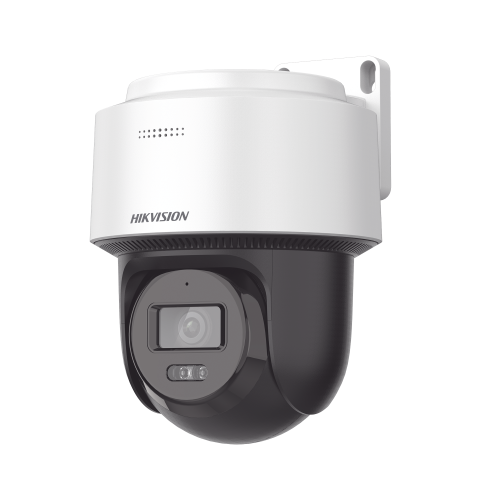 HIKVISION DS-2DE2C400MWG-E [FlexVu] Domo PT IP 4 Megapixel, Lente 4 mm, Dual Light (30 mts IR + 30 mts Luz Blanca), Autoseguimiento en Humanos, PoE, IP66, Micrófono y Bocina Integrado (Audio de Dos Vías), Micro SD, Incluye Montaje de Pared o Techo