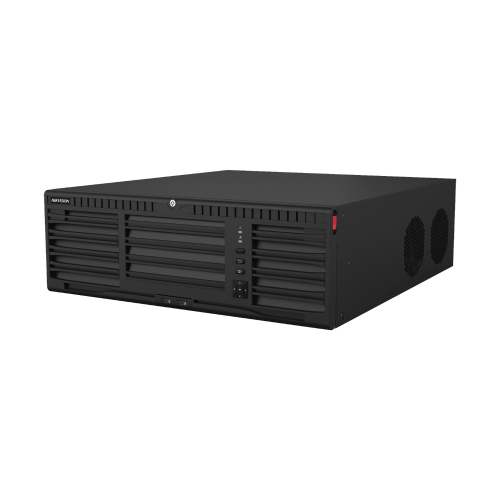 HIKVISION DS-9632NI-M16 [Doble Poder de Decodificación] NVR 32 Megapixel (8K), 32 Canales IP, AcuSense, ANPR, Conteo de Personas, Heat Map, 16 Bahías de Disco Duro, Soporta RAID con Hot Swap, 2 HDMI en 8K, Soporta POS, Alarmas I/O, Smart Search