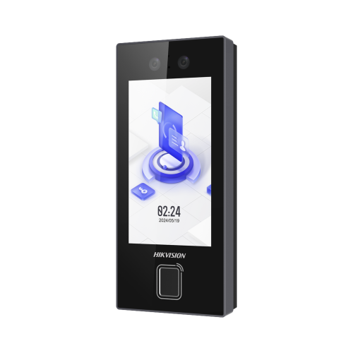 HIKVISION DS-K1T344EBFWX-E1 Terminal Facial Min Moe con LECTOR DE HUELLAS y Tarjetas PROX EM, 3000 Rostros, 3000 Huellas, Pantalla 4.5″, Administrable en la Nube con HikConnect Teams, Exterior IP65, PoE, WiFi, HIK-IA