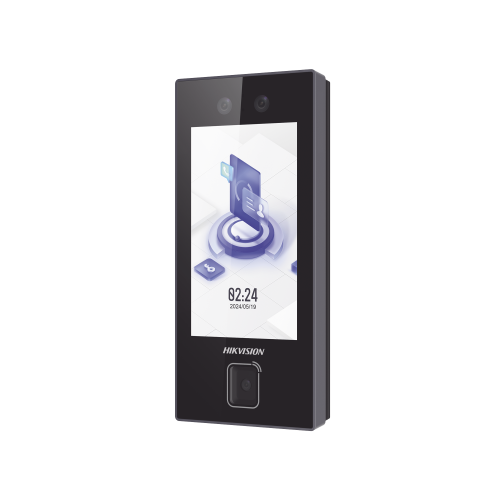 HIKVISION DS-K1T344MBWX-QRE1 Terminal Facial Min Moe con LECTOR DE QRs FISICO Ultra Rápido y Tarjetas MIFARE, 3000 Rostros, Pantalla 4.5″, Administrable en la Nube con HikConnect Teams, Exterior IP65, PoE, WiFi, HIK-IA
