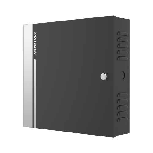 HIKVISION DS-K2812 Controlador de Acceso para 2 Puertas y 4 Lectores Wiegand o RS485, Incluye Gabinete y Fuente de Alimentación 12Vcc/8A, Soporta Batería de Respaldo, Wiegand y RS-485, 10,000 Tarjetas