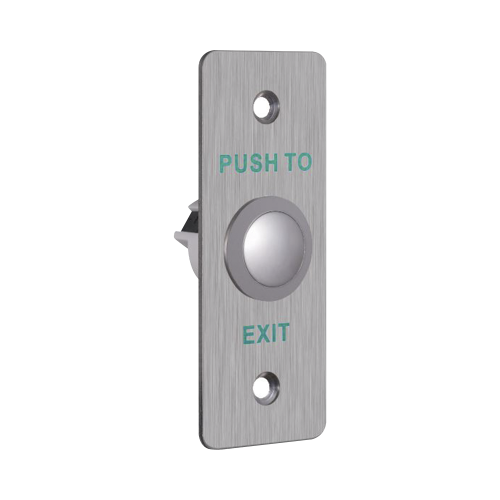 HIKVISION DS-K7P02 Botón de Salida Metálico, Forma Rectangular, Normalmente Abierto o Cerrado, Estético, Interior