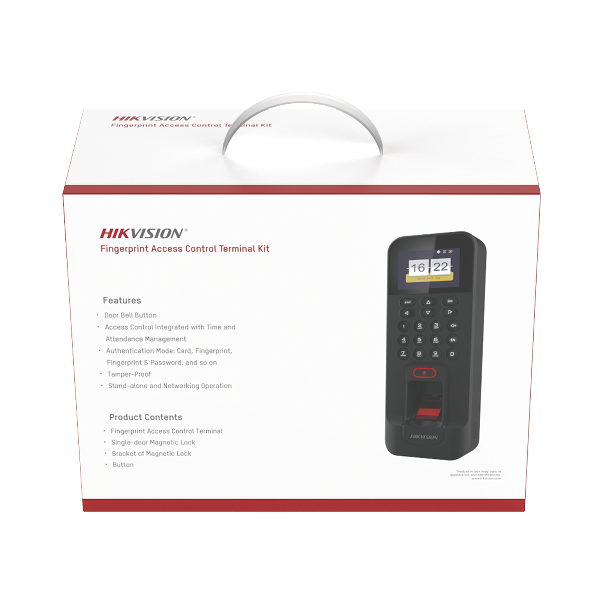 HIKVISION DS-KAS261 Kit de Control de Acceso TODO INCLUIDO con Lector de Huellas y Tarjetas, 3,000 Huellas, Compatible con App Hik-Connect, Incluye Electroimán Botón de Salida y Montajes Z y L para imán (DS-K1T804)