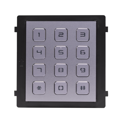 HIKVISION DS-KD-KP Módulo de Teclado para Frente de Calle Modular, Desbloqueo de Puerta Mediante Código, Llamada a monitor.