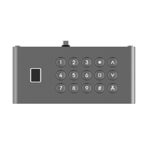 HIKVISION DS-KDM9633-FKP Módulo de Teclado y Huella Digital para Frente de Calle IP DS-KD9633-WBE6/ Conexión USB-C, 15 Botones, IP65, IK07