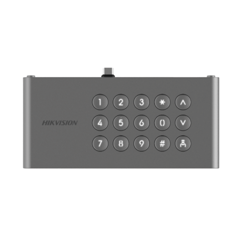 HIKVISION DS-KDM9633-KP Módulo de Teclado para Frente de Calle IP DS-KD9633-WBE6, Conexión USB-C, 15 Botones, IP65, IK07
