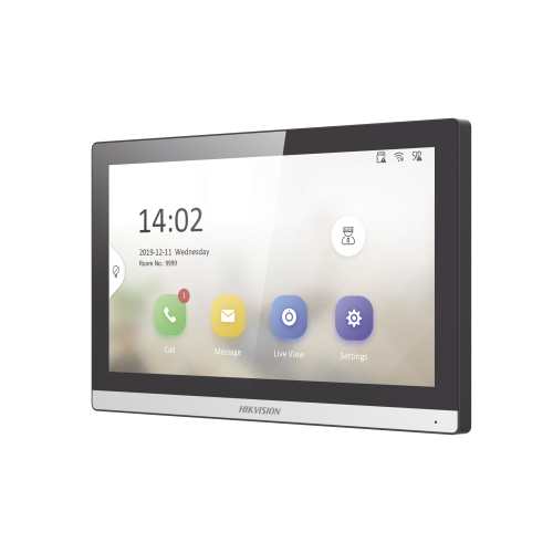 HIKVISION DS-KH6350-WTE1 Monitor IP WiFi Touch Screen 7″ para Videoportero IP, Vídeo en Vivo, PoE Estándar, Apertura Remota, Llamada Entre Monitores, Audio bidireccional, Borde slim