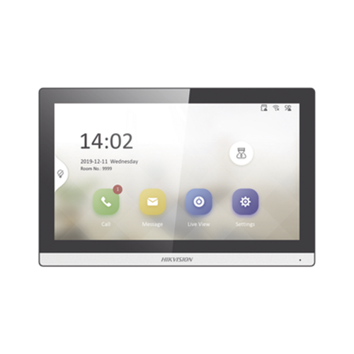 HIKVISION DS-KH6352-WTDE6 Monitor IP WiFi Touch Screen 7″ para Videoportero Turbo Únicamente, Vídeo en Vivo, Apertura Remota, Audio bidireccional, Borde slim