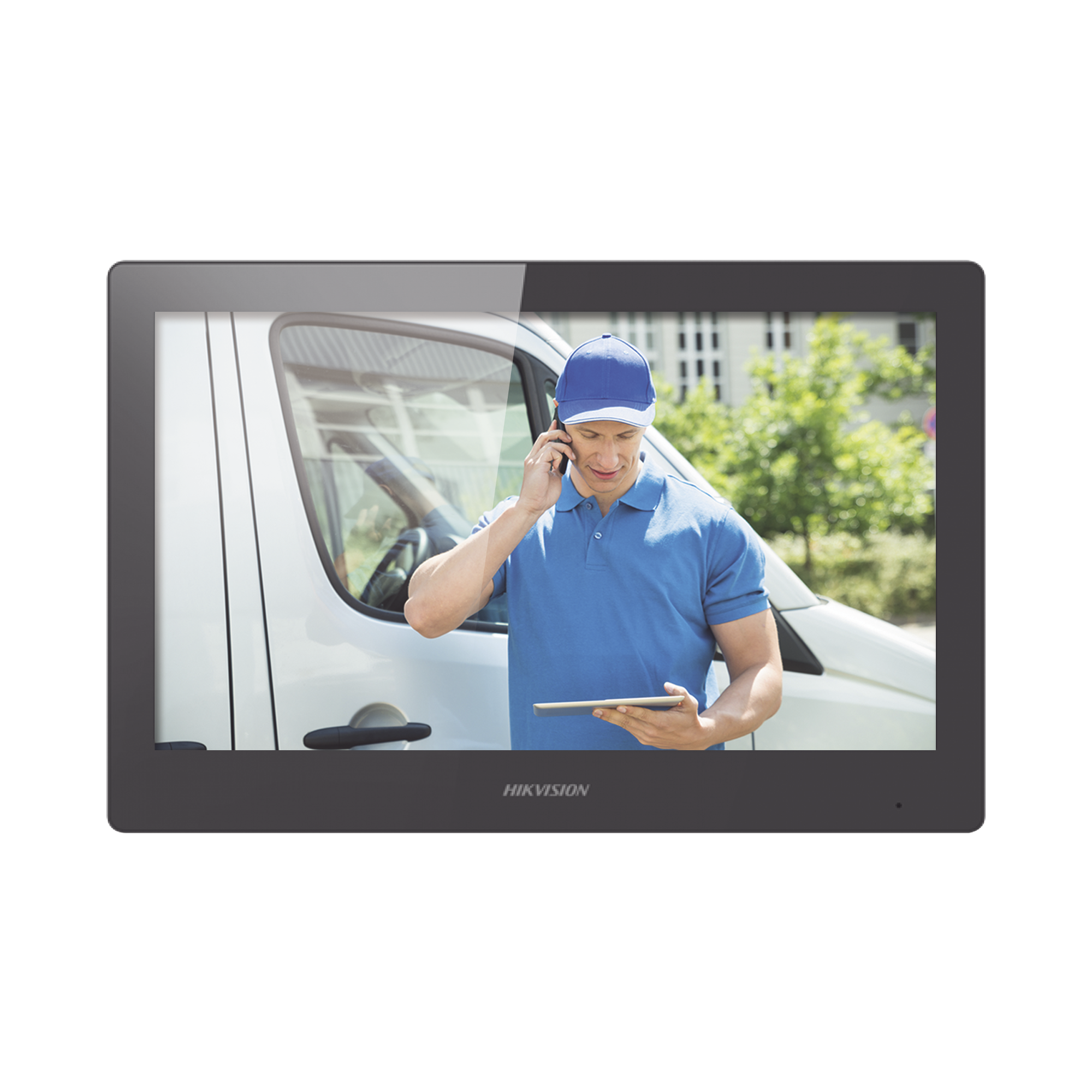 HIKVISION DS-KH8520-WTE1 Monitor Touch Screen 10″ para Videoportero IP, Estético, Video en Vivo, WiFi, Apertura Remota, llamada entre monitores, Audio de dos vías, Policarbonato