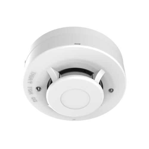 HIKVISION DS-PDSMK-4 Detector de Humo Fotoeléctrico No Direccionable de 4 Hilos, Ideal para Cualquier Panel de Alarma Cableado, Indicadores LED