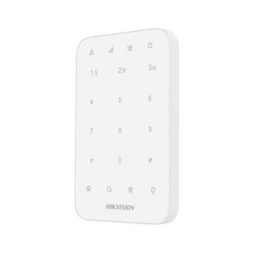 HIKVISION DS-PK1-E-WB (AX PRO) Teclado Inalámbrico para Armado y Desarmado, Funciones de Automatización para control de Relevadores