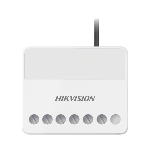 HIKVISION DS-PM1-O1L-WB (AX PRO) Relevador Inalámbrico, 1 Entrada de Alarma 24/7, 1 Salida de Relevador 0 a 36 Vcc (Max. 5 A)