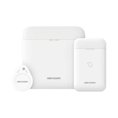 HIKVISION DS-PWA48-KS-RONDIN (AX PRO) KIT de Alarma AX PRO con GSM (3G/4G) para RONDINES, Incluye: 1 Hub con bateria de respaldo/ 1 Lector Tag, 1 Tag, Compatible con Hik-Connect P2P