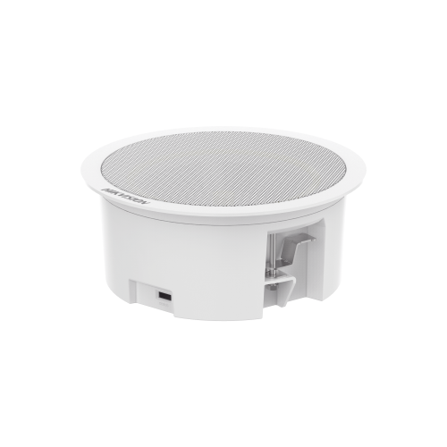 HIKVISION DS-QAZ1203G1-BE Altavoz IP Montaje en Plafón, 3 Watts, 8 Ohms, PoE+, Integración con Hik-Central Professional, Reproducción de Audio vía Red, Bluetooth
