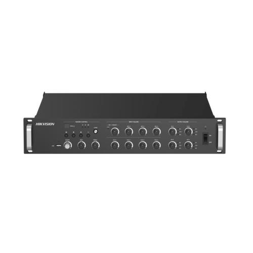 HIKVISION DS-QAZ1A1000G1-VB4 Amplificador de Red 1000 Watts, Compatible con Tareas en Tiempo Real y Programadas, Gestión de Biblioteca de Materiales de Audio, Entrada de Alarma y Programa de Armado, Síntesis de Voz TTS, Doble Opción de Audio Natural