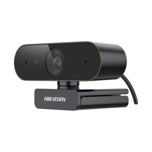 HIKVISION DS-U02P Cámara Web ALTA DENIFICIÓN (1080p) con Autoenfoque, Giro 360°, Gran Angular, Micrófono Integrado, Conector USB, Fácil de Instalar, Reducción de Ruido Inteligente
