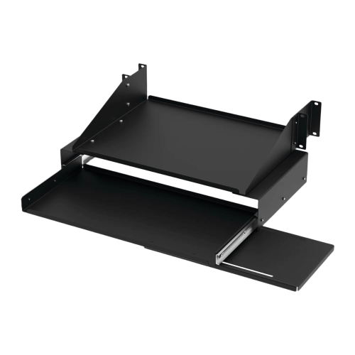 HOFFMAN E19SKBM Charola Para Soportar Equipos en Rack de 19in, Con Bandeja Deslizable para Teclado y Mouse , Capacidad de 45.5 kg, 4 UR
