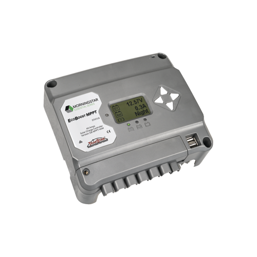 MORNINGSTAR EBMPPT40M Controlador de Carga Solar EcoBoost MPPT 40A con Pantalla.
