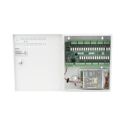 AKUVOX EC33 Controlador de Elevador IP Para 32 Pisos, Gestión 100% en la Nube, Interfaz Web, Pases Temporales desde App, Activación de Pisos desde App/ Wiegand, POE, 20,000 Tarjetas /100,000 Eventos, Compatible con Videoporteros Akuvox