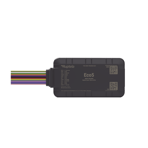 RUPTELA ECO5 Dispositivo de Rastreo Vehicular, Conectividad LTE Cat1 y LTE-M, BLE 5.0, GNSS U-blox, Carcasa IP54, Batería Interna de Respaldo, Detecta Interferencias