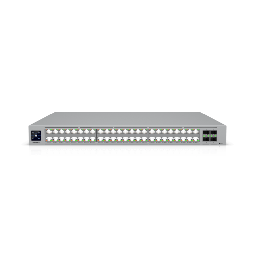 UBIQUITI ECS-48-POE Enterprise Campus 48 PoE, Switch Empresarial Etherlighting™ PoE+++ Capa 3 de 48 Puertos (32 x 10 GbE y 16 x 2.5 GbE) y 4 Puertos SFP28 de 25 G de Alta Disponibilidad