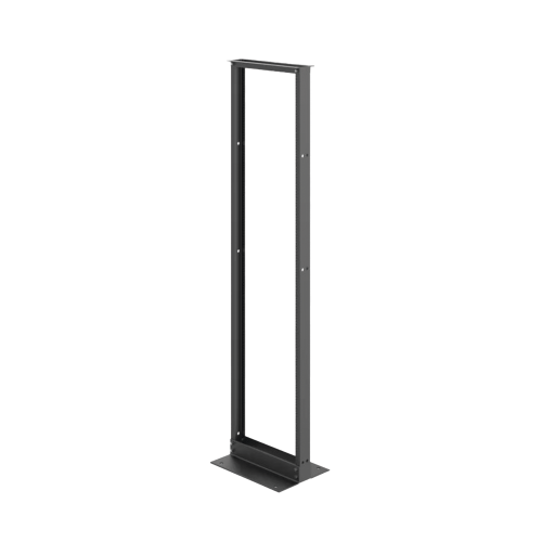 HOFFMAN EDR19FM45U Rack de Dos Postes Estándar de 19 in, Rieles Numerados y Roscados #12-24, Fabricado en Aluminio, 45 Unidades de Rack, Color Negro