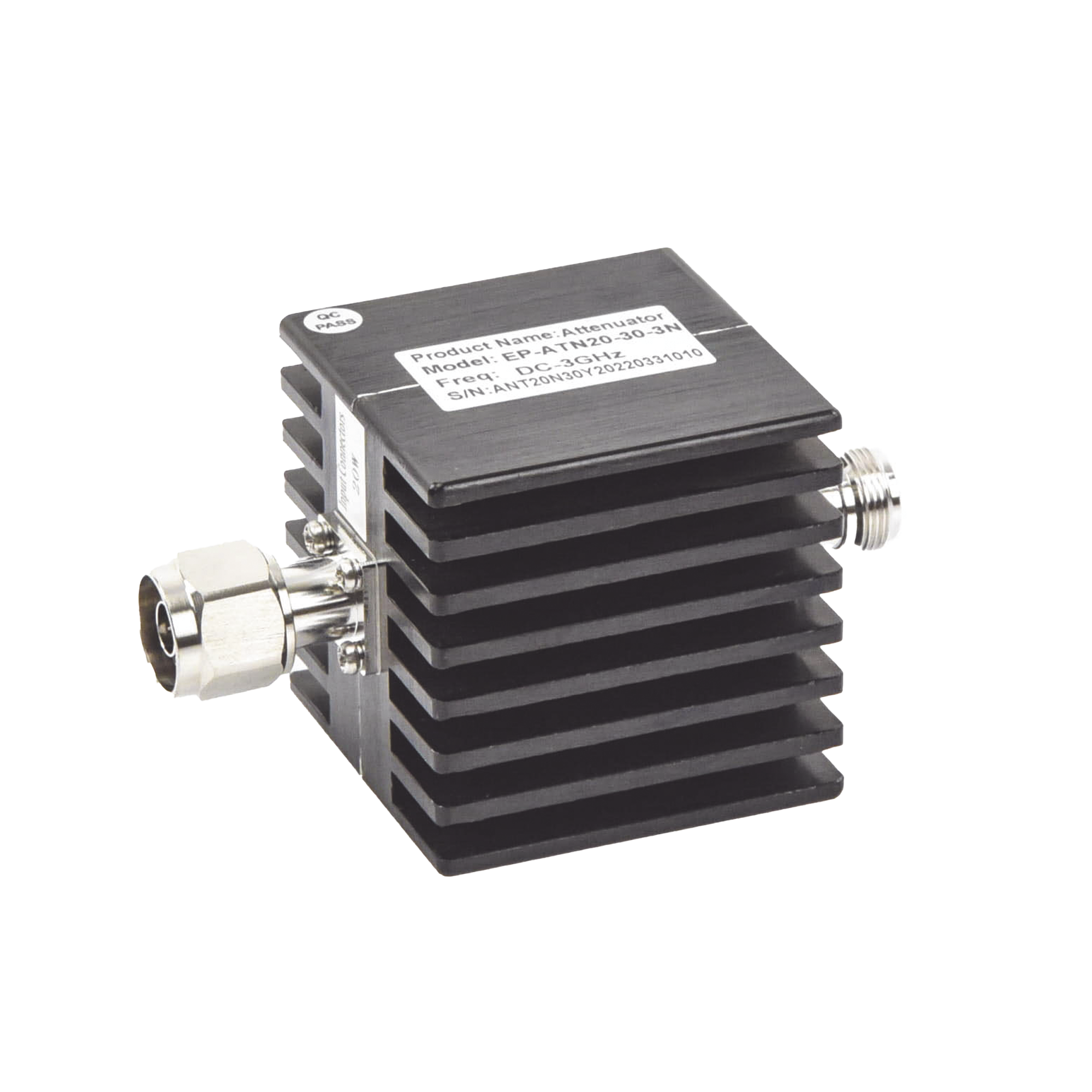 EPCOM EP-ATN-2030-3N Atenuador en Línea de 30 dB, 20 Watt Máx. CD-3 GHz, Interiores, N Macho-Hembra.