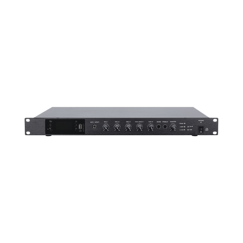 EPCOM PROAUDIO EP-B350DTB Amplificador de Audio | 1 canal | 350 W | Sistema 100V y Baja Impedancia | 4 Entradas de Micrófono Balanceadas | Bluetooth | USB | SD | FM | Montaje en Rack