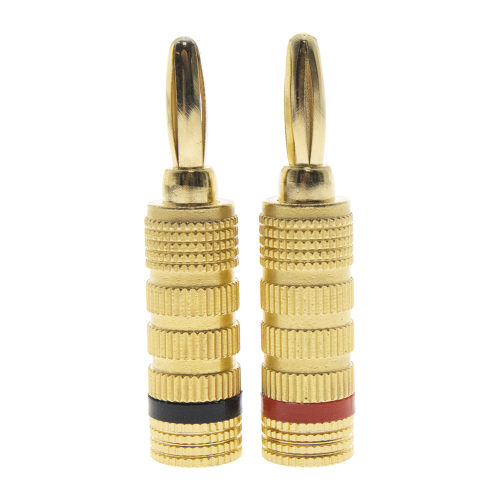 EPCOM PROAUDIO EP-BSC-KIT Kit Conector Banana Tipo Tornillo para Bocinas | Instalaciones Profesionales de Audio | Chapado en Oro | Color Negro + Rojo (2 Piezas)