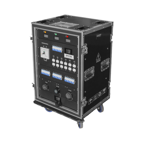 EPCOM PROAUDIO EP-CC-16U Centro de carga movil para instalaciones temporales con conexión TIPO socapex a 110v Y 220V | RACK 16U