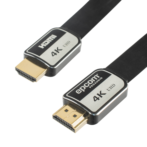 EPCOM PROAUDIO EP-PH-4K-10M Cable HDMI de 10m | Alta Definición | Version 2.0 | Alta velocidad 18Gbps | 4K@60Hz | Conectores Chapados en Oro | Tipo Plano