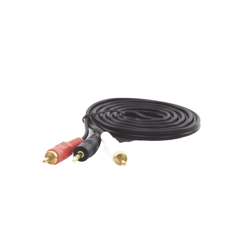 EPCOM PROAUDIO EP-RCA35 Convertidor 3.5mm Estéreo a 2 RCA Macho 1.83m | para Aplicaciones de Audio | Compatible con Amplificadores VSSL y Epcom ProAudio