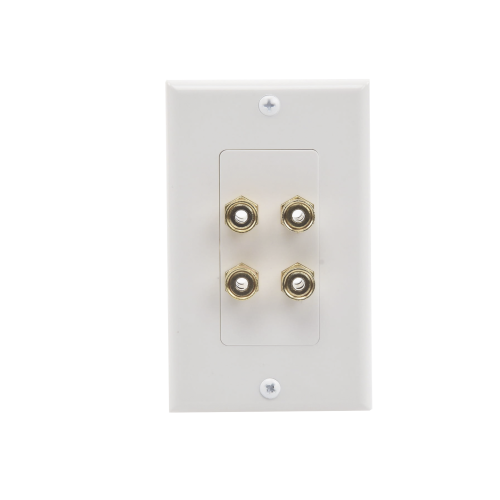 EPCOM PROAUDIO EP-WP2S Placa de Pared | Postes de Unión Tipo Banana | Conexión para 2 Altavoces | Fácil Instalación | Conectores Chapados en Oro