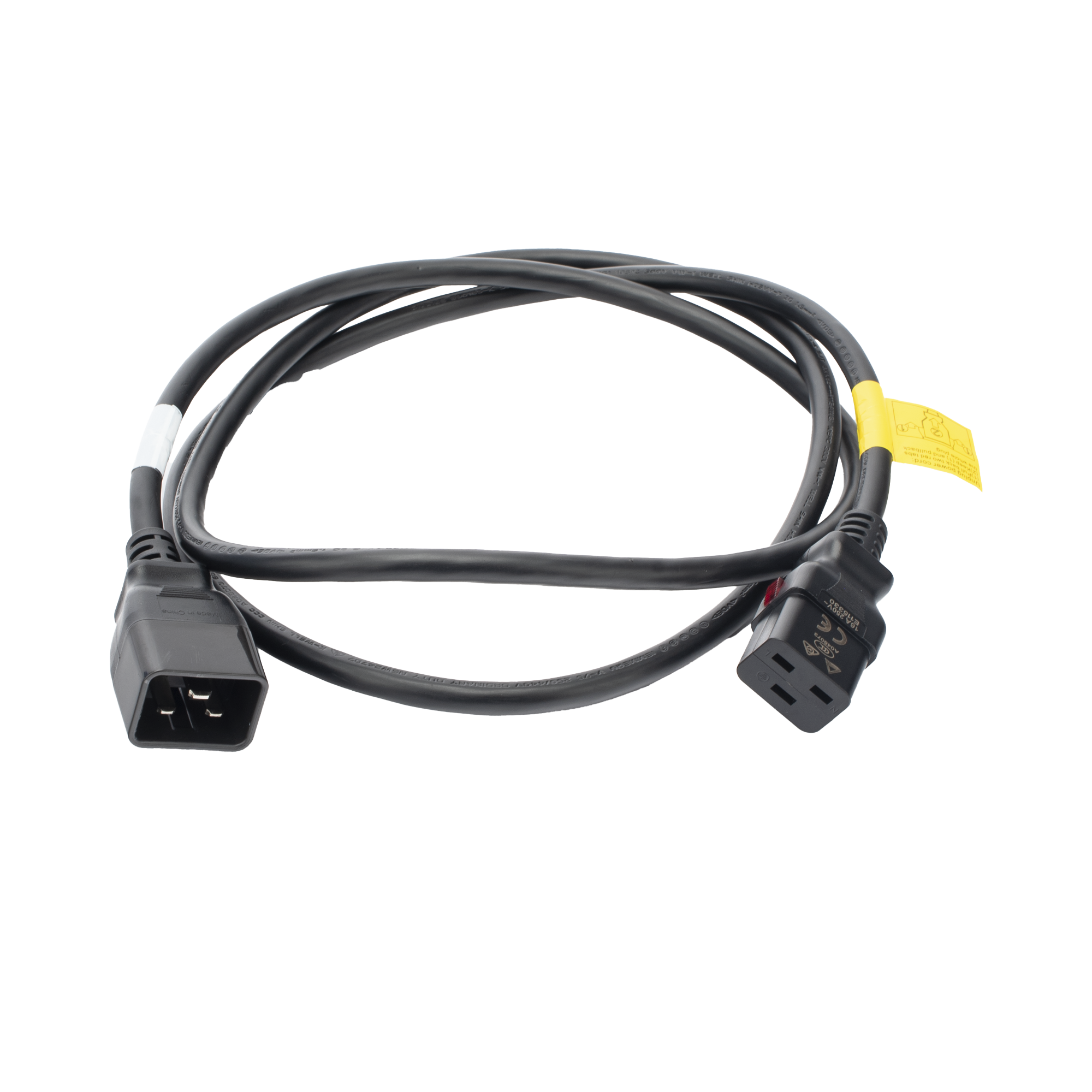 HOFFMAN EP1920072X50 Cable de Alimentación Eléctrica Con Bloqueo de Seguridad, de IEC C19 a IEC C20, 1.8 Metros de Largo, Color Negro, 1 Pieza